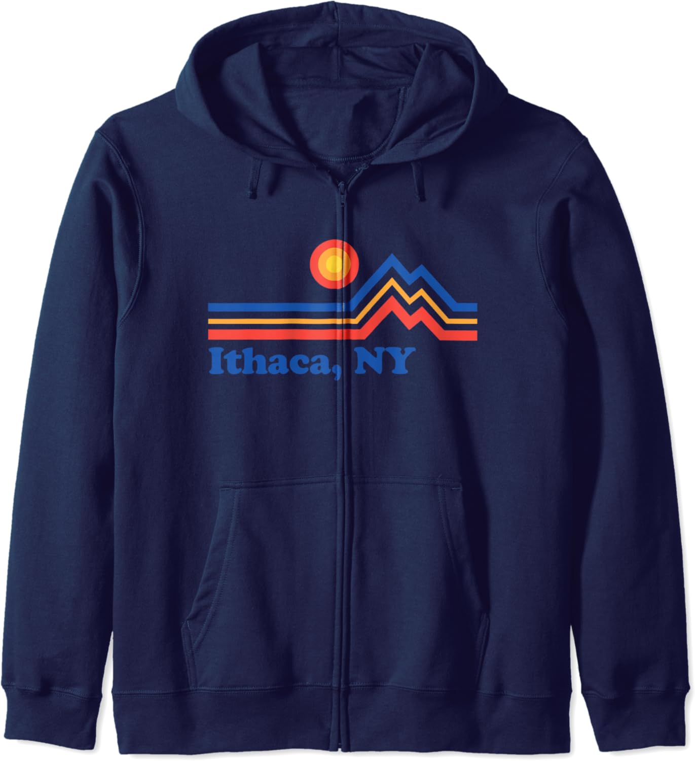 Ithaca NY New York Mountains Ithaca Zip Hoodie Clothing, Shoes & Jewelry